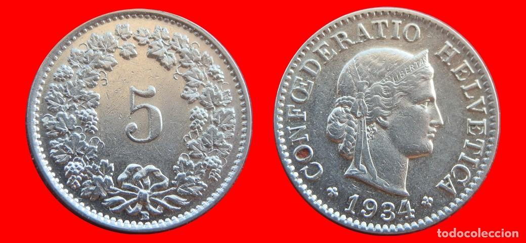 Monedas antiguas de Europa: 5 RAPPEN 1934 SUIZA-155538