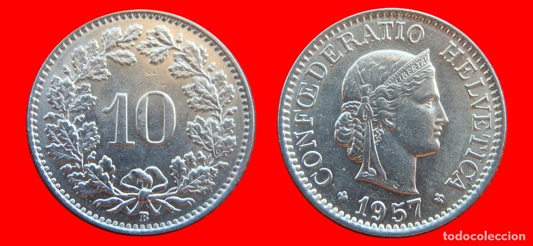 Monedas antiguas de Europa: 10 RAPPEN 1957 SUIZA-155548