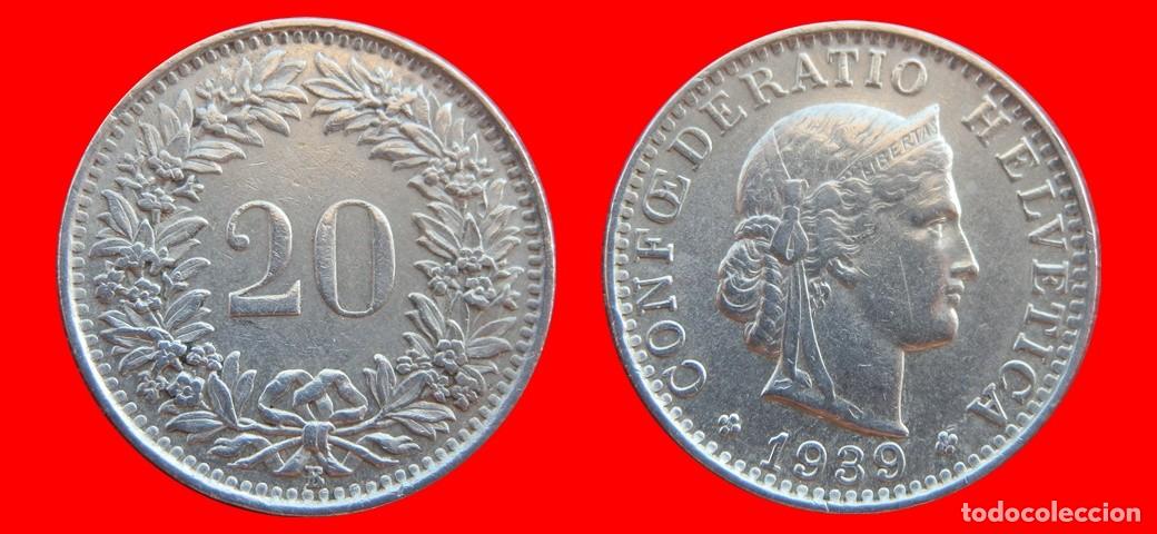 Monedas antiguas de Europa: 20 RAPPEN 1939 SUIZA-155550