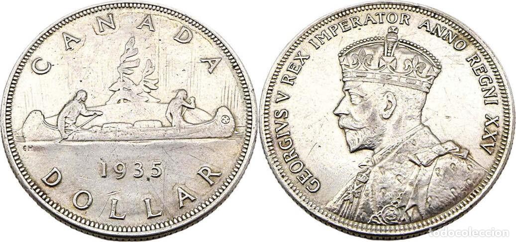 Monedas antiguas de Europa: CANADA 1 DOLAR 1935 .......