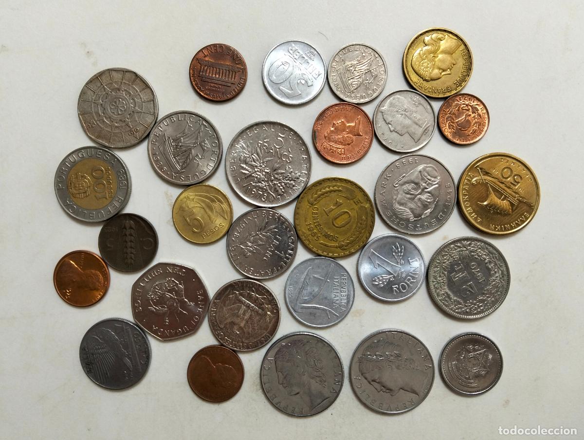 Monedas antiguas de Europa: LOTE 28 MONEDAS DIFERENTES PAISES