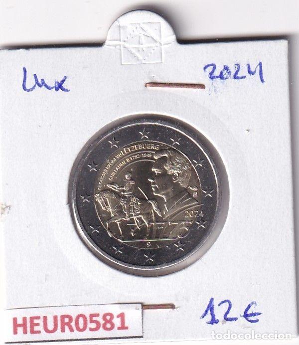 Moedas antigas da Europa: HEUR0581 MONEDA LUXEMBURGO 2 EUROS 2024 (75 Aniv. muerte del Gran Duque)