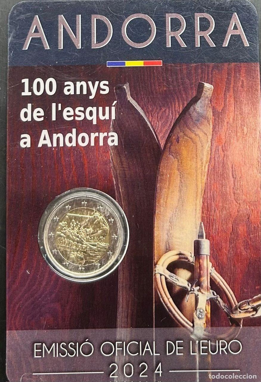 Moedas antigas da Europa: HEUR0588 MONEDA ANDORRA 2 EUROS 2024 (Esqu&iacute; en andorra) CARTERA