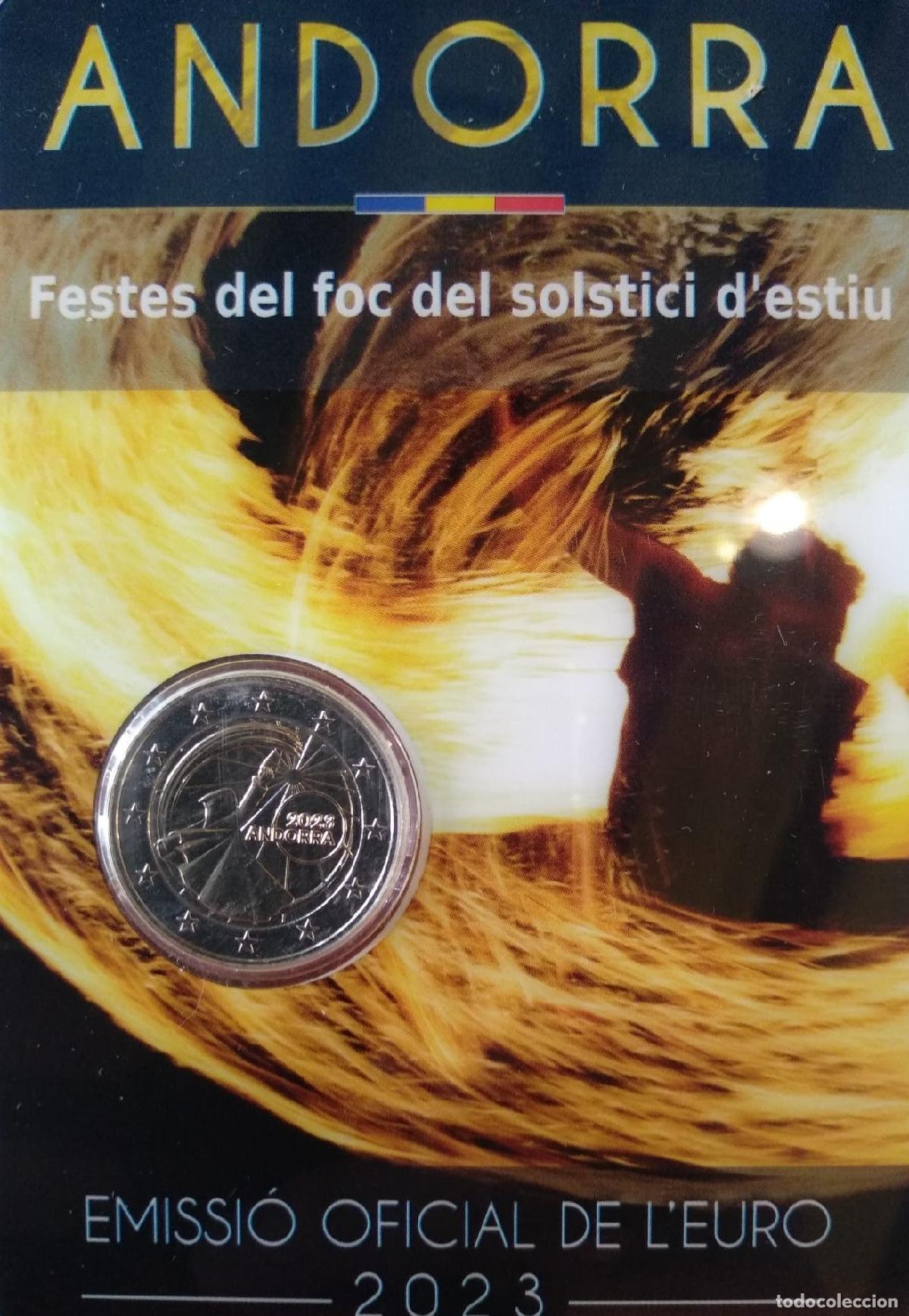 Monedas antiguas de Europa: HEUR0617 MONEDA ANDORRA 2 EUROS 2023 (Solsticio de Verano) COIN CARD