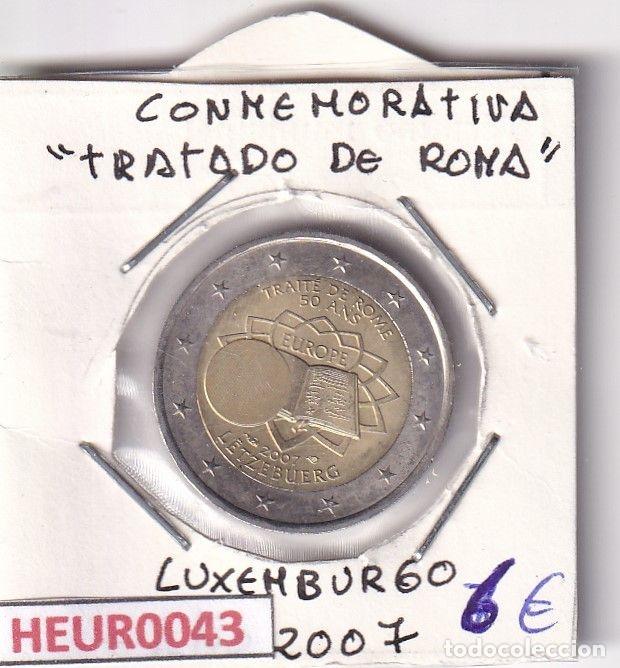 Monedas antiguas de Europa: HEUR0043 MONEDA LUXEMBURGO 2 EUROS 2007 (Tratado de Roma) SIN CIRCULAR