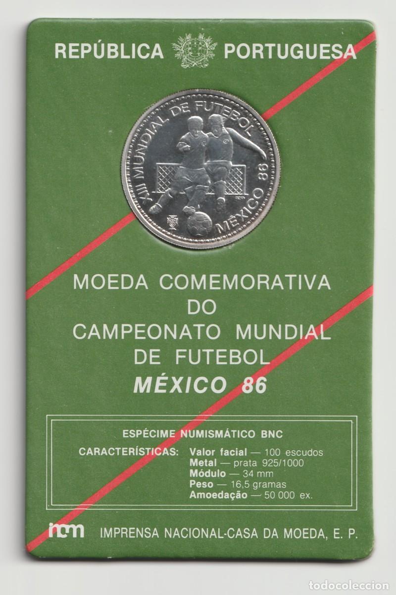 Monedas antiguas de Europa: Portugal 100 escudos, 1986 KM# 637a Plata - M&eacute;xico 1986 -