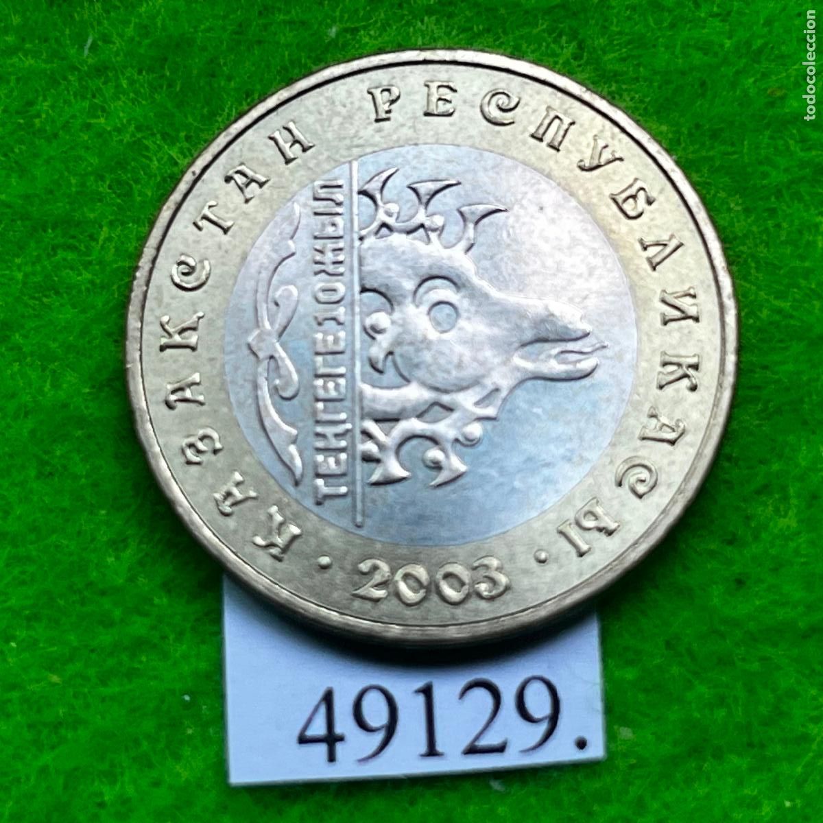 Monedas antiguas de Europa: Kazajist&aacute;n 100 tenge 2003, bimet&aacute;lica , carnero