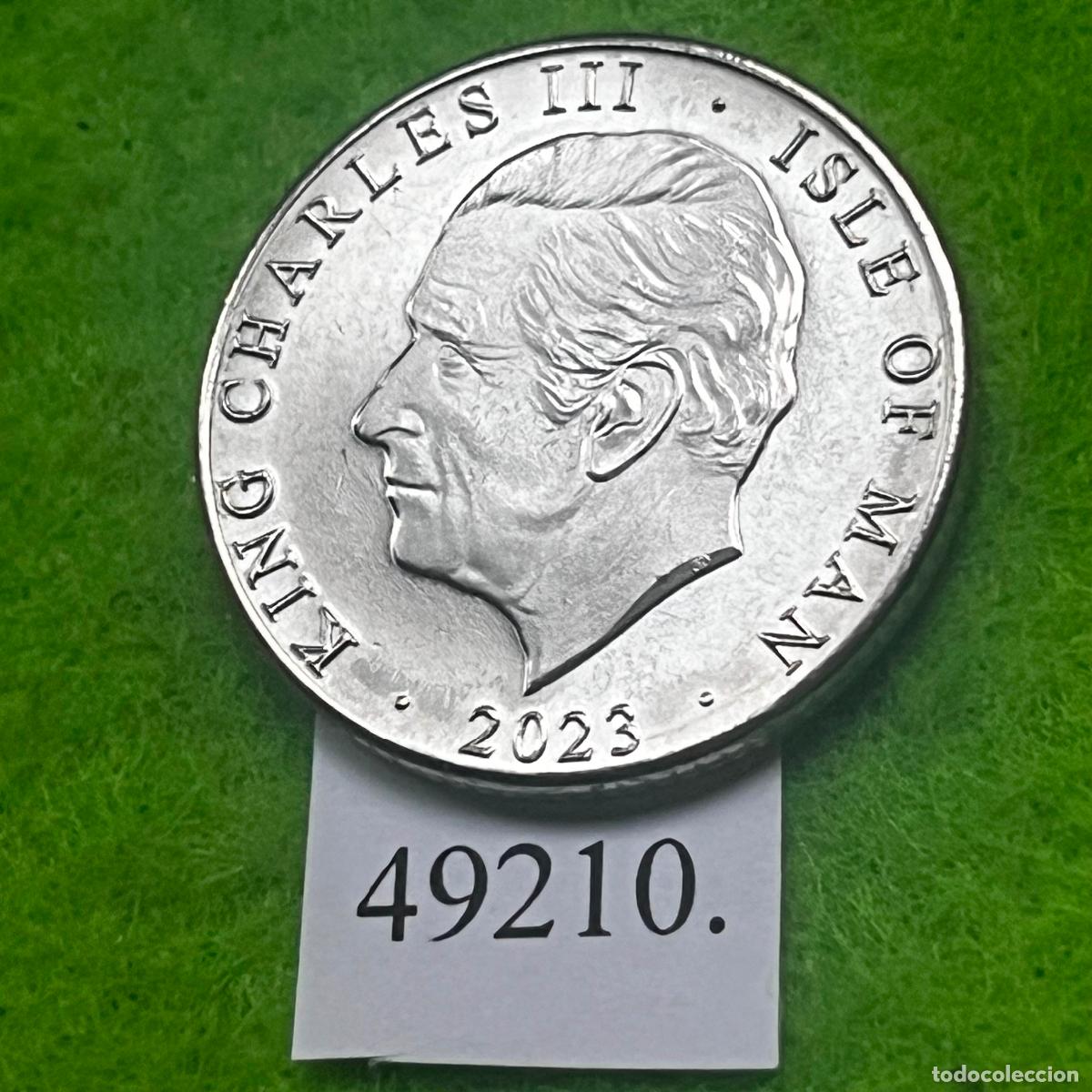 Monedas antiguas de Europa: Isla de Man 10 peniques 2023 saltamontes, Man Island