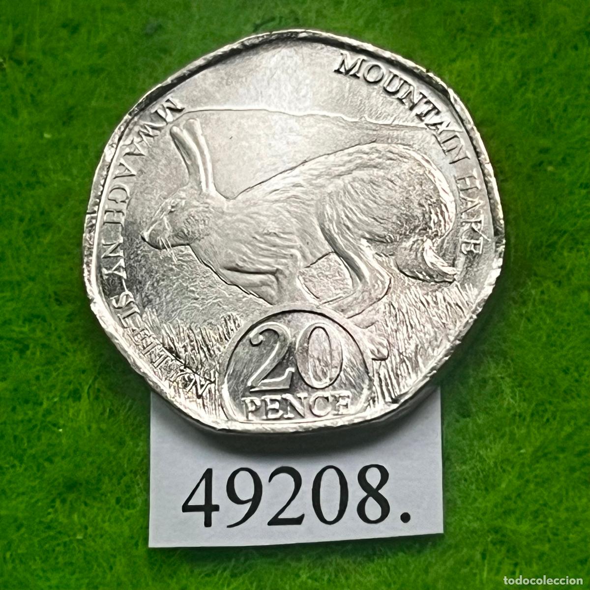 Monedas antiguas de Europa: Isla de Man 20 peniques 2023 liebre de monta&ntilde;a, Man Island