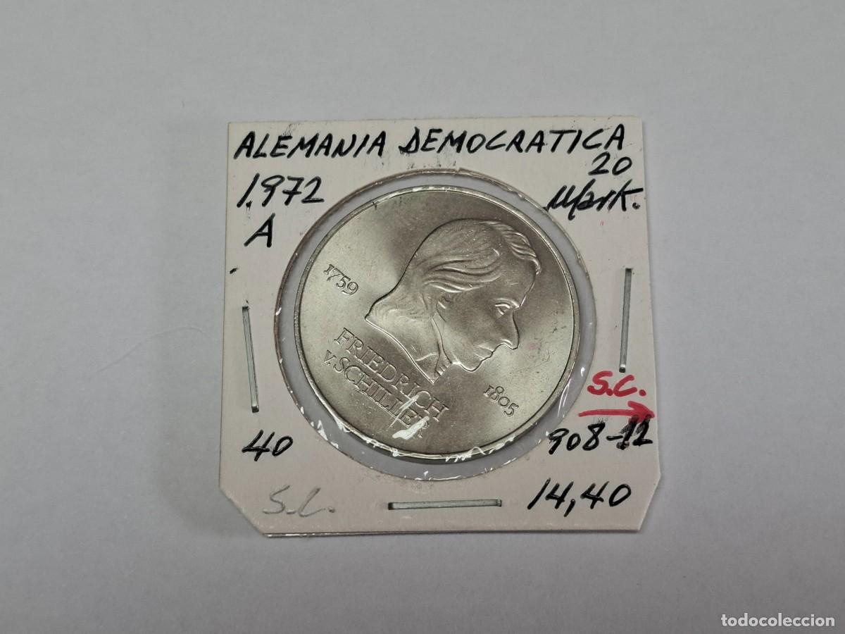 Monedas antiguas de Europa: 20 MARKS de 1972 A KM 40 ALEMANIA DEMOCRATICA en SIN CIRCULAR