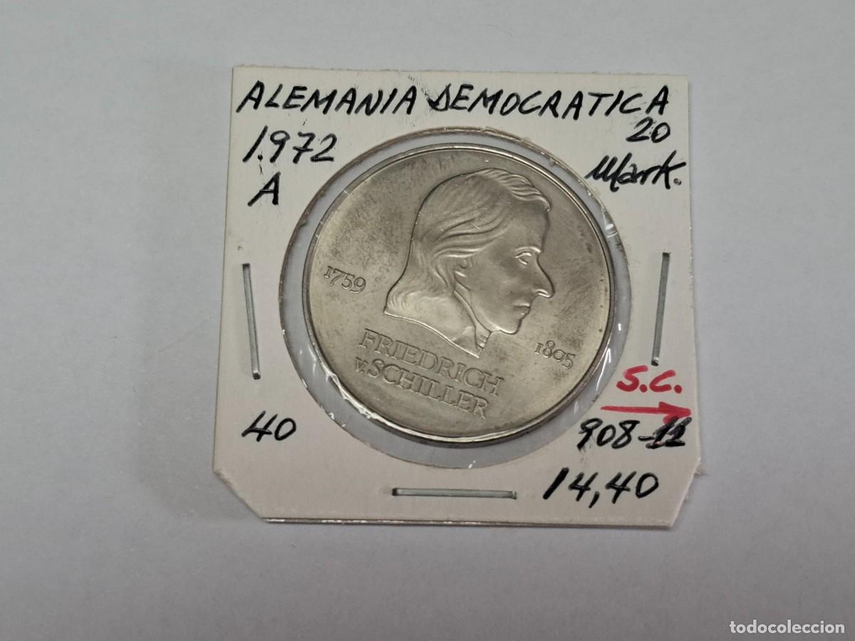 Monedas antiguas de Europa: 20 MARKS de 1972 A KM 40 ALEMANIA DEMOCRATICA en SIN CIRCULAR