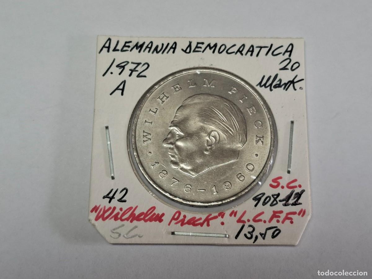 Monedas antiguas de Europa: 20 MARKS de 1972 A KM 42 ALEMANIA DEMOCRATICA en SIN CIRCULAR