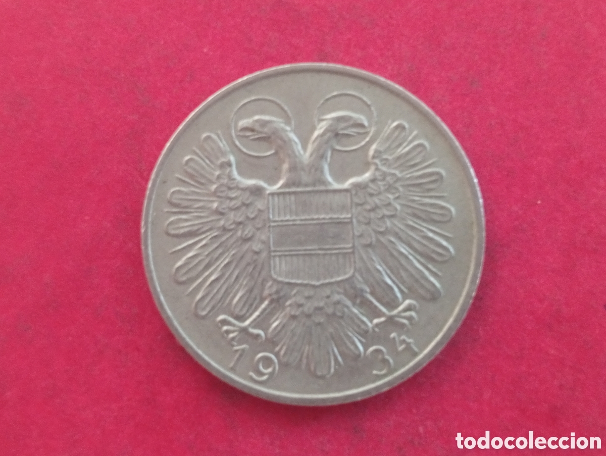 Monedas antiguas de Europa: 1 chel&iacute;n de Austria 1934