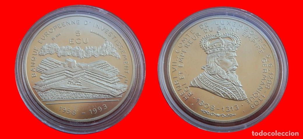 Monedas antiguas de Europa: 5 ECU 1993 SIN CIRCULAR BANQUE EUROPEENNE D&acute;INVESTISSEMENT-9956SC