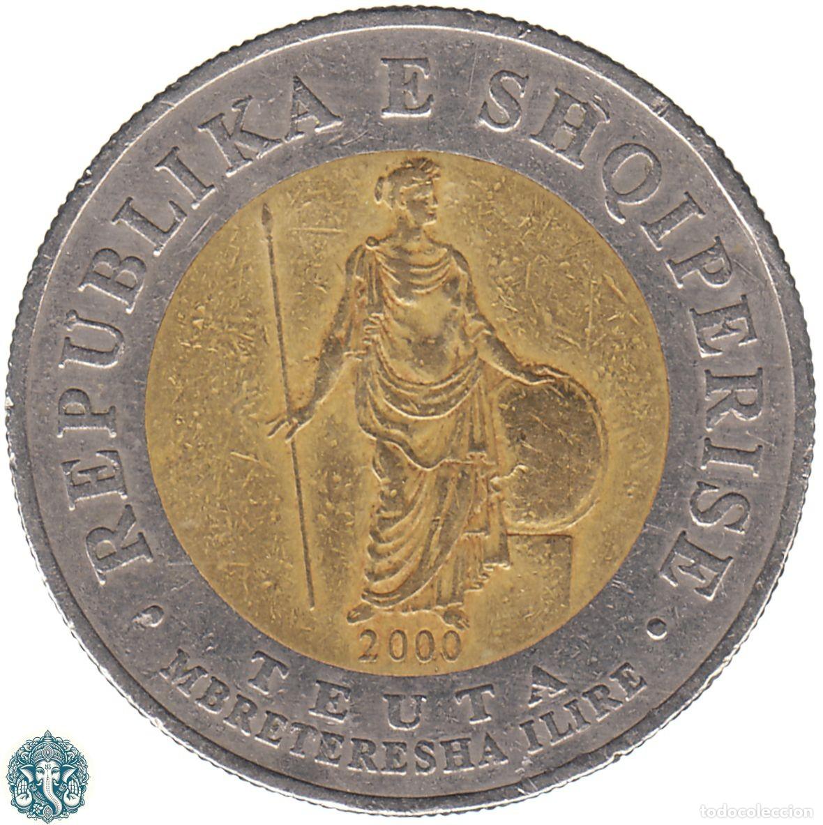 Monedas antiguas de Europa: ALBANIA 100 Leke 2000 bimet&aacute;lica KM#80