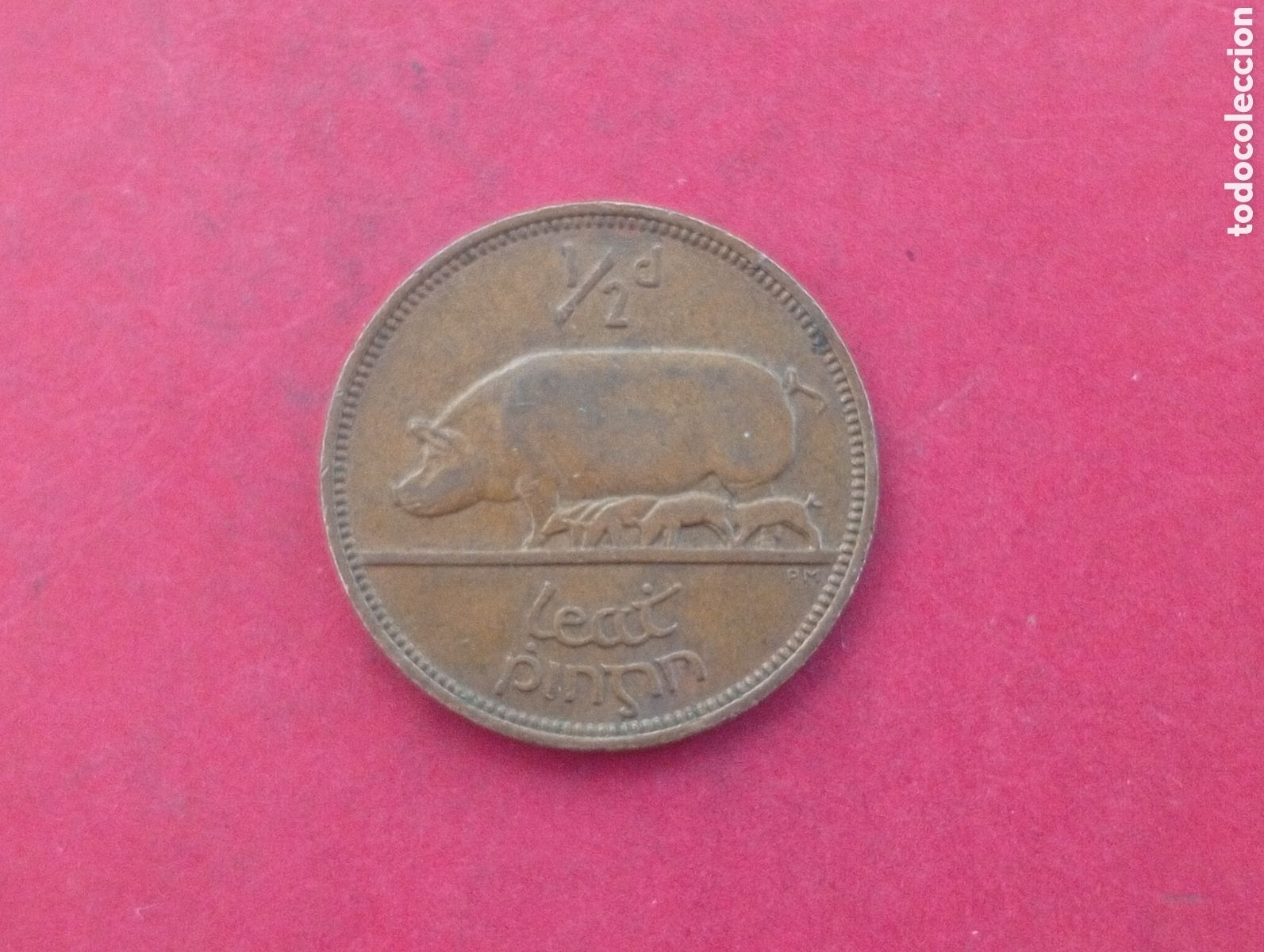 Monedas antiguas de Europa: 1/2 penique de Irlanda 1964