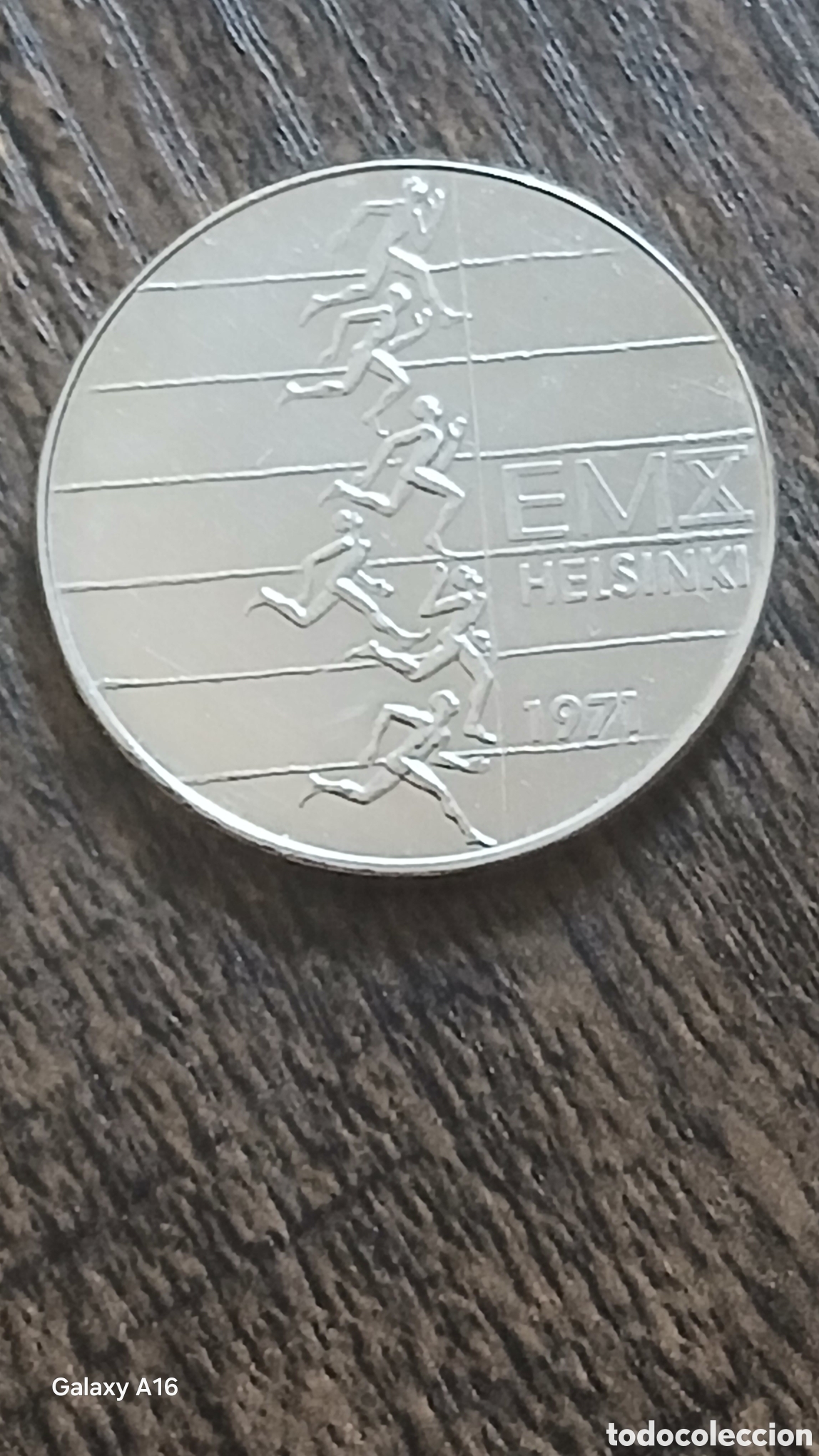 Moedas antigas da Europa: 10 Marcos Finlandia 1971 Plata EMX Helsinki Campeonato Europeo Atletismo