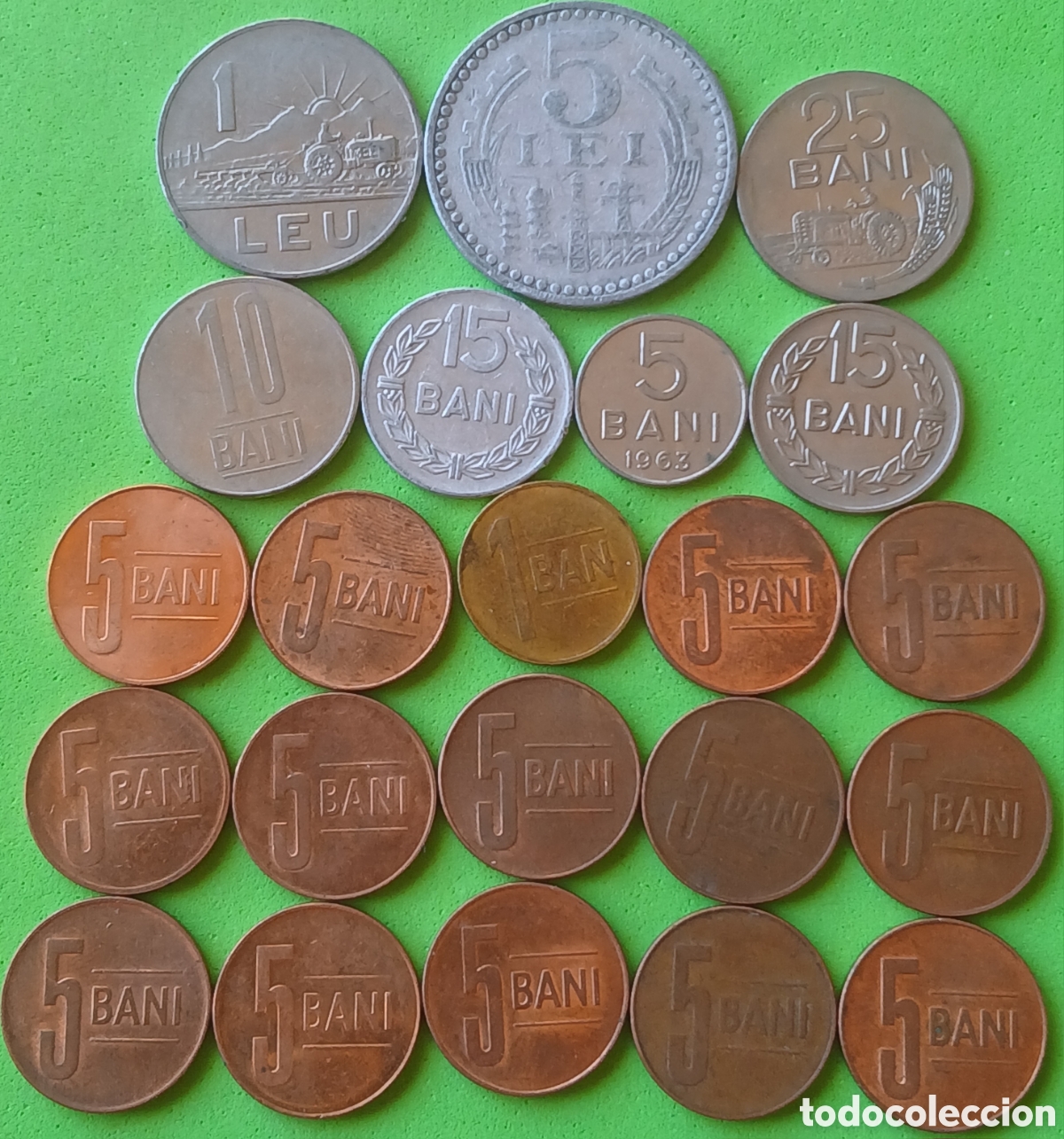 Monedas antiguas de Europa: Ruman&iacute;a lote 22 monedas/ diferentes fechas