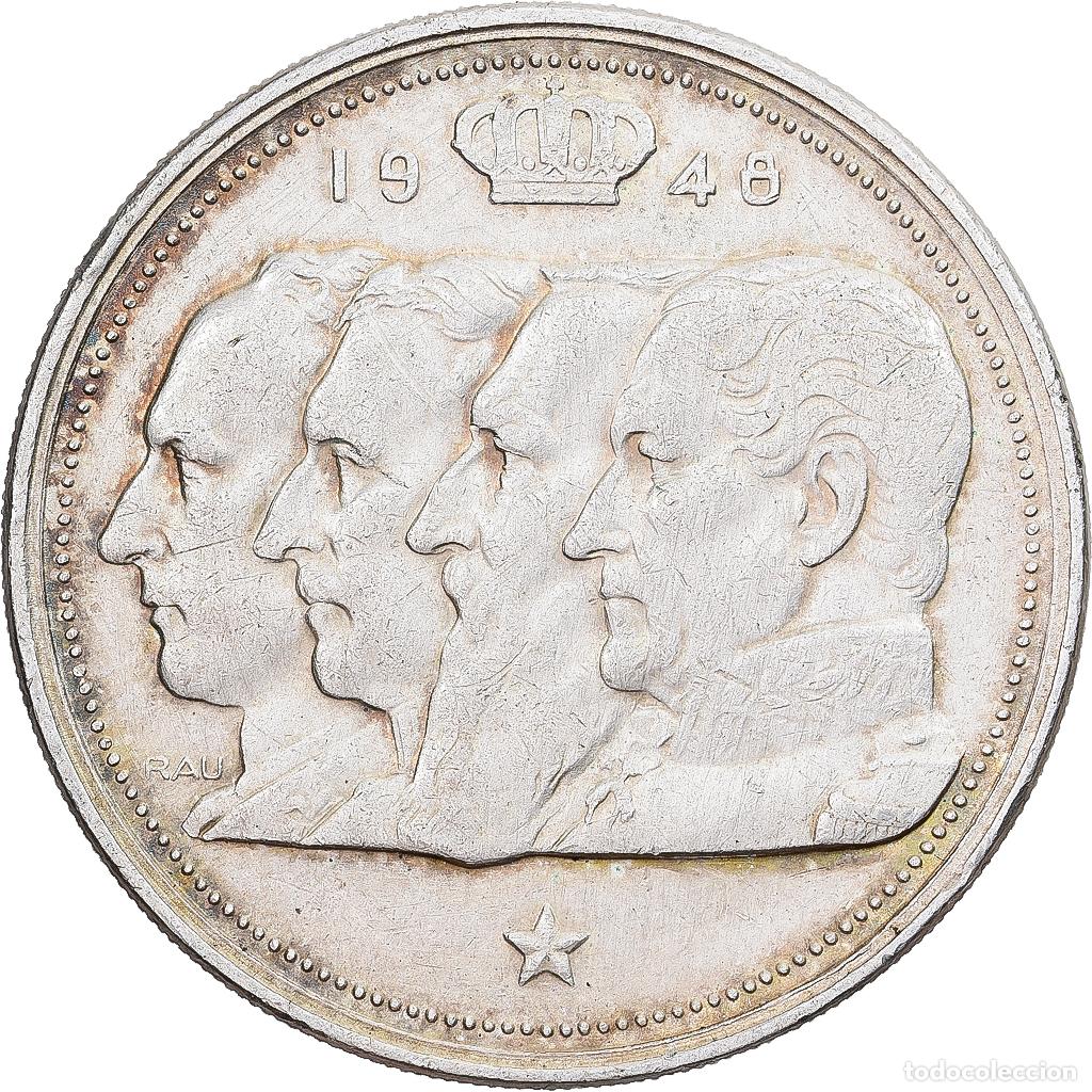 Monedas antiguas de Europa: [#1551552] B&eacute;lgica, R&eacute;gence Prince Charles, 100 Francs, 100 Frank, 1948, Brussels, Plata