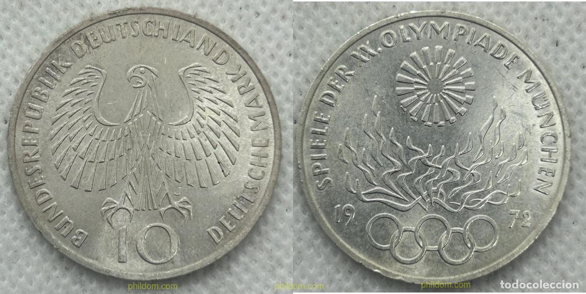 Monedas antiguas de Europa: 4312 ALEMANIA 1972 ALEMANIA 1972 OLYMPIC 10 MARK