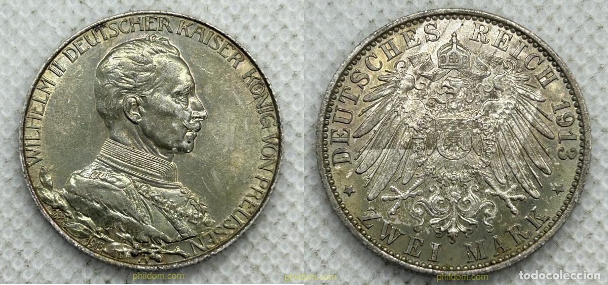 Monedas antiguas de Europa: 3695 ALEMANIA 1913 GERMANY PRUSSIA DREI 3 MARK 1913 A WILHELM II