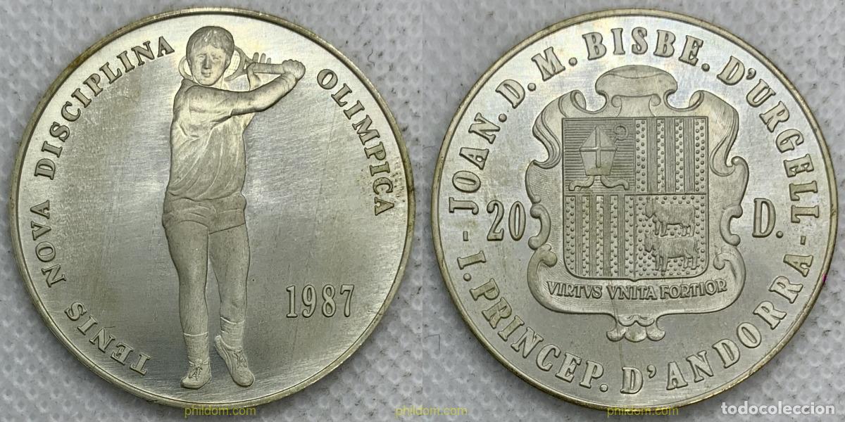 Monedas antiguas de Europa: 3321 ANDORRA. Adm&oacute;n espa&ntilde;ola 1987 ANDORRA 20 DINERS 1987 XXIV JUEGOS OL&Iacute;MPICOS DE VERANO SE&Uacute; 19