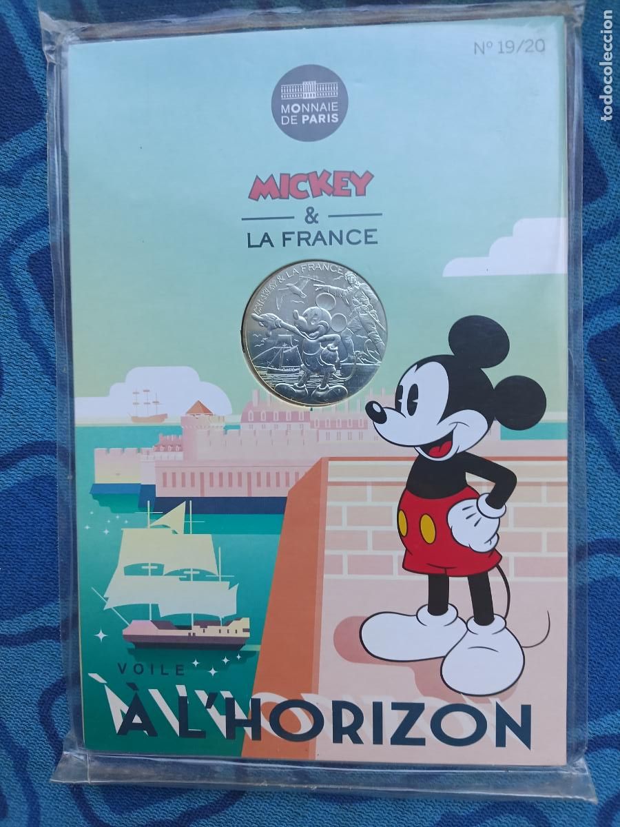 Monedas antiguas de Europa: Francia 10 euros France 2018 &ndash; Mickey Mouse &ndash; in coincard. PLATA
