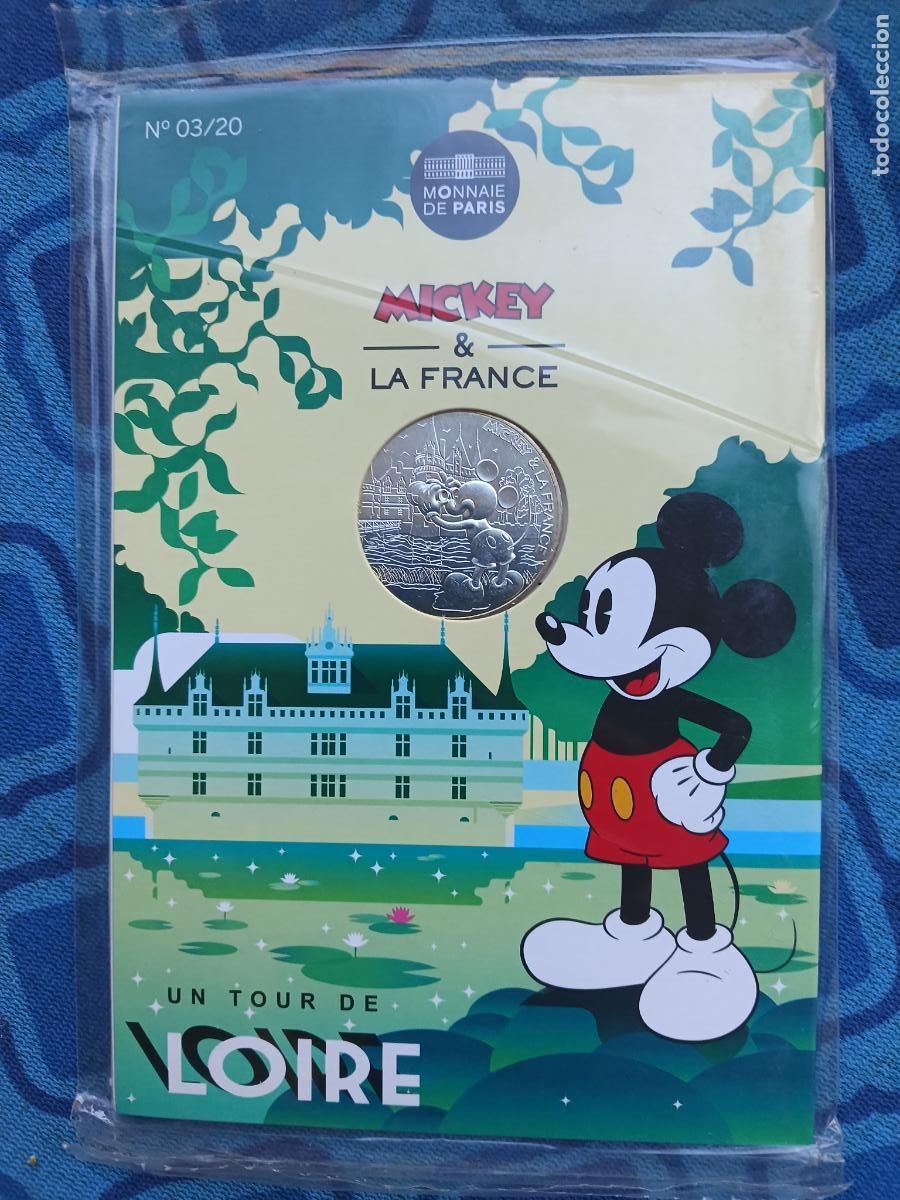 Monedas antiguas de Europa: Francia 10 euros France 2018 &ndash; Mickey Mouse &ndash; in coincard. PLATA
