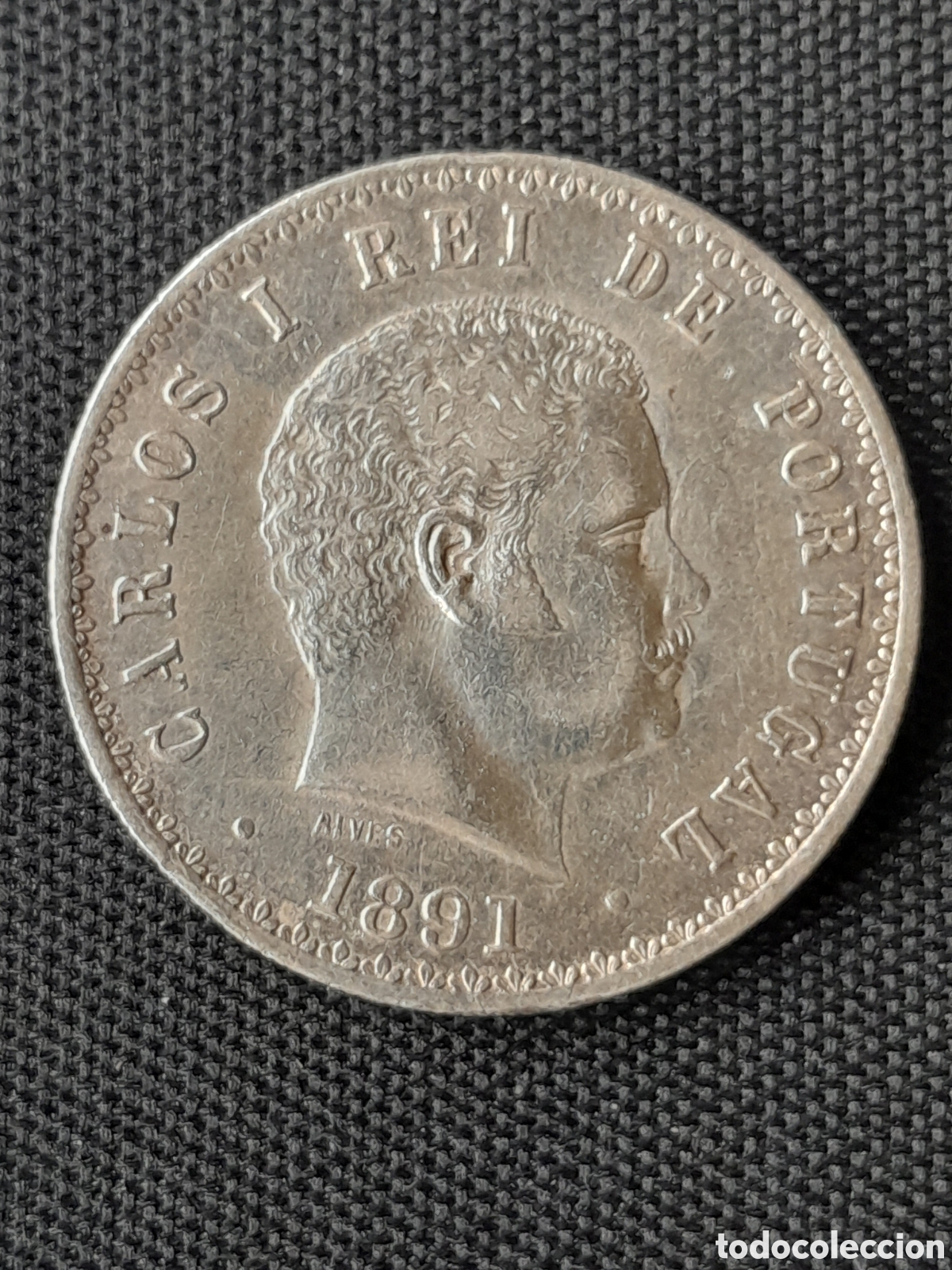 Monedas antiguas de Europa: Portugal, 500 reis 1891, moneda plata