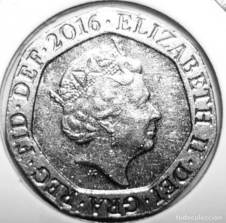 Monedas antiguas de Europa: REINO UNIDO (1982-2022) - 20 PENIQUES 2016 - REINA ISABEL II - B - 5 GR. CUPRONIQUEL
