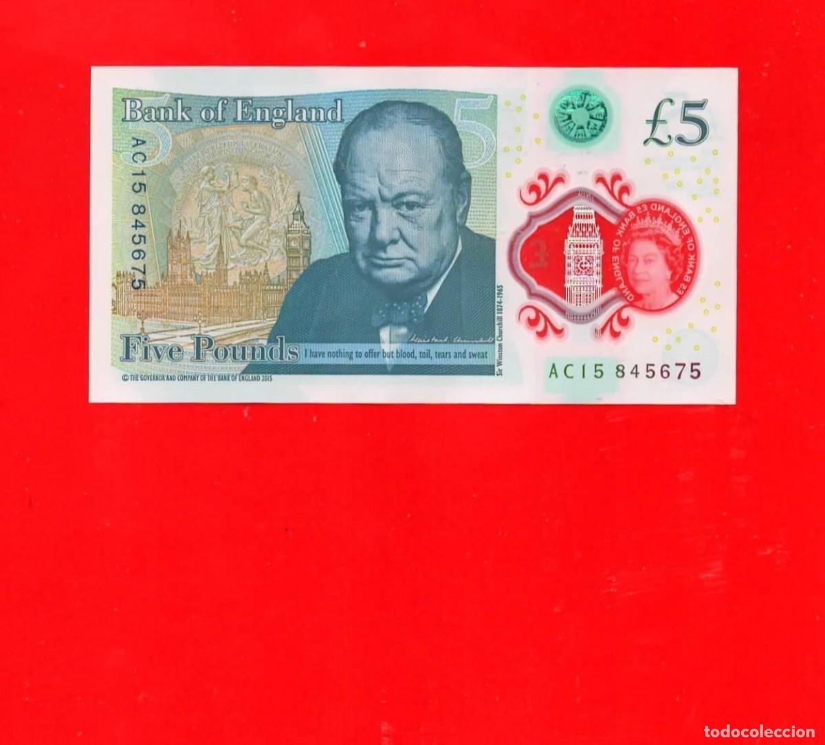 Monedas antiguas de Europa: INGLATERRA - 5 Libras (2015) - Foto 2