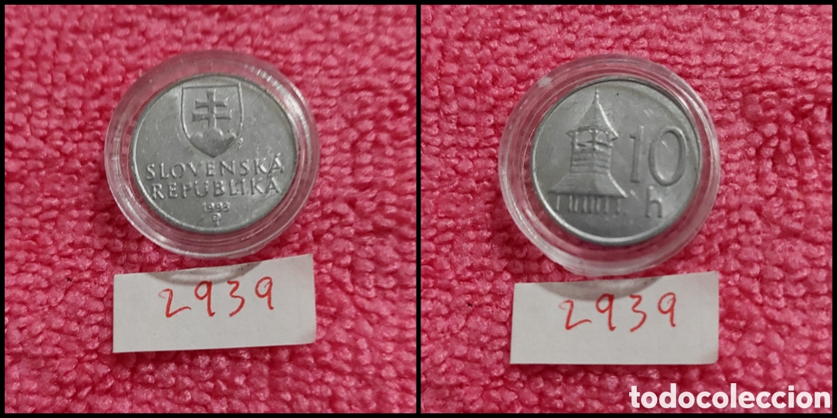 Monedas antiguas de Europa: 10 haleru de Eslovaquia a&ntilde;o 1993