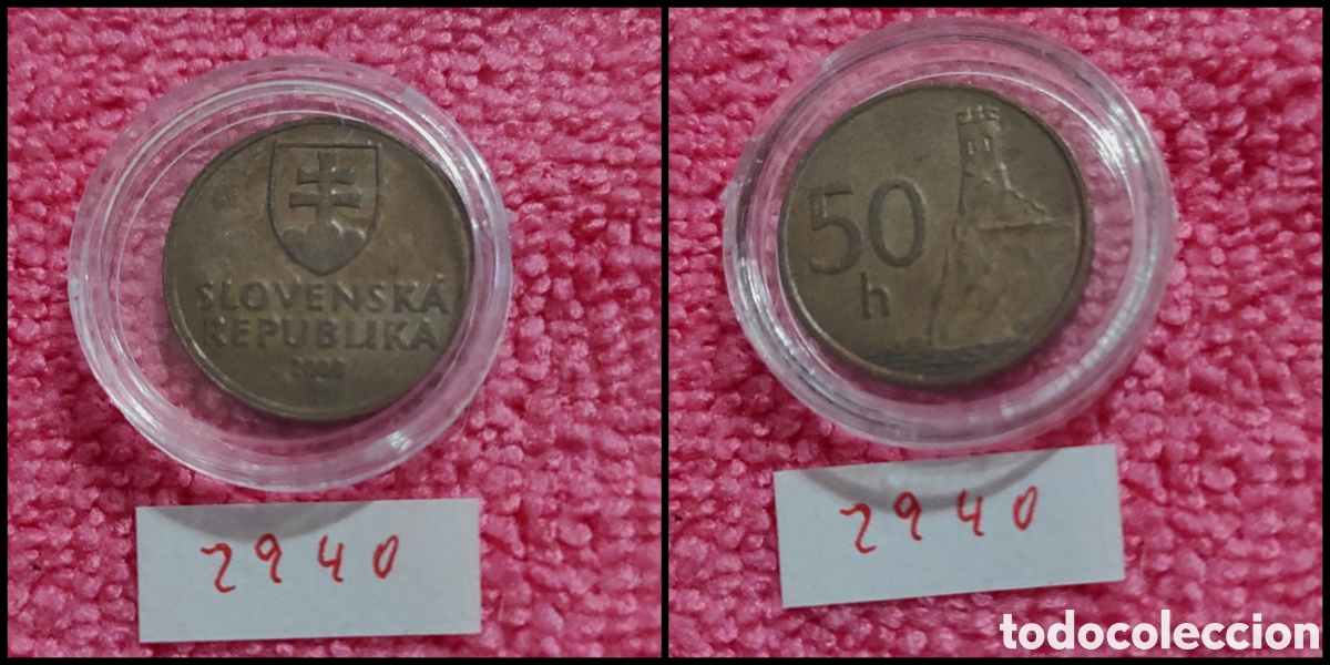 Monedas antiguas de Europa: 50 haleru eslovaca 2000 - Foto 1