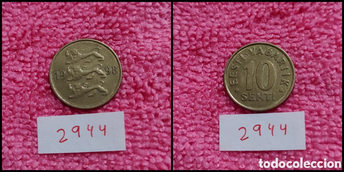 Monedas antiguas de Europa: 10 sent&iacute; de estonia a&ntilde;o 1998