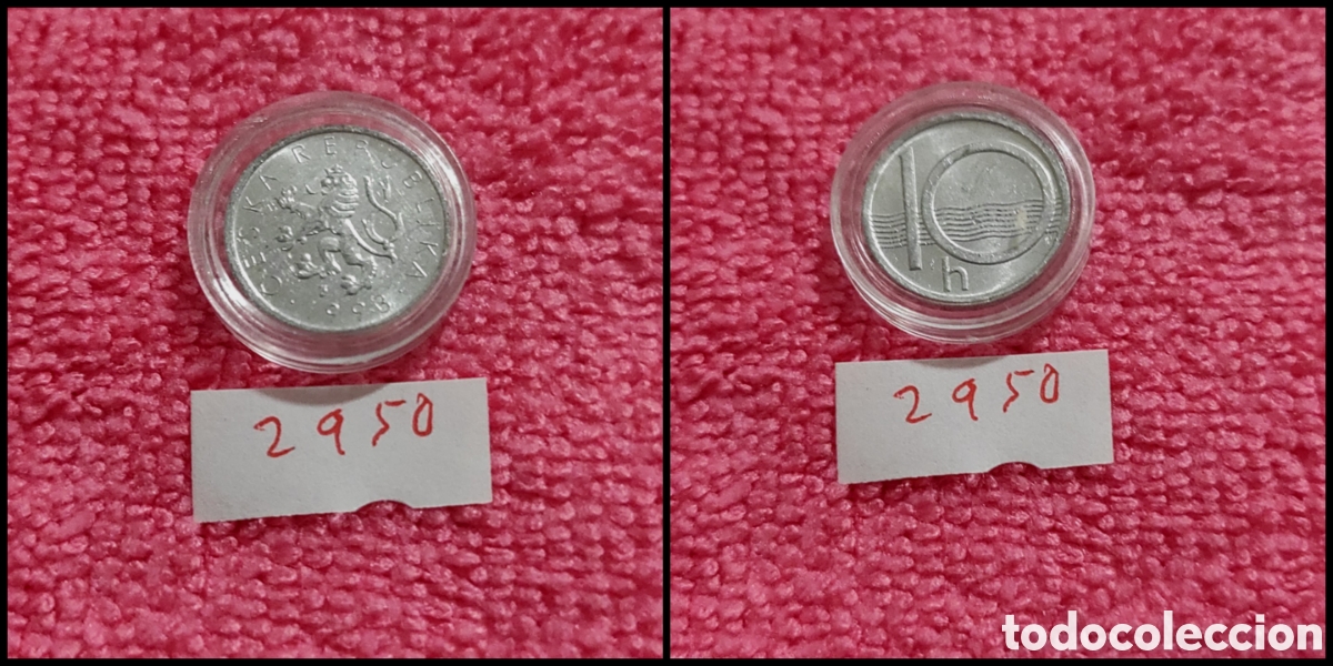 Monedas antiguas de Europa: 10 haleru de la republica checa a&ntilde;o 1993