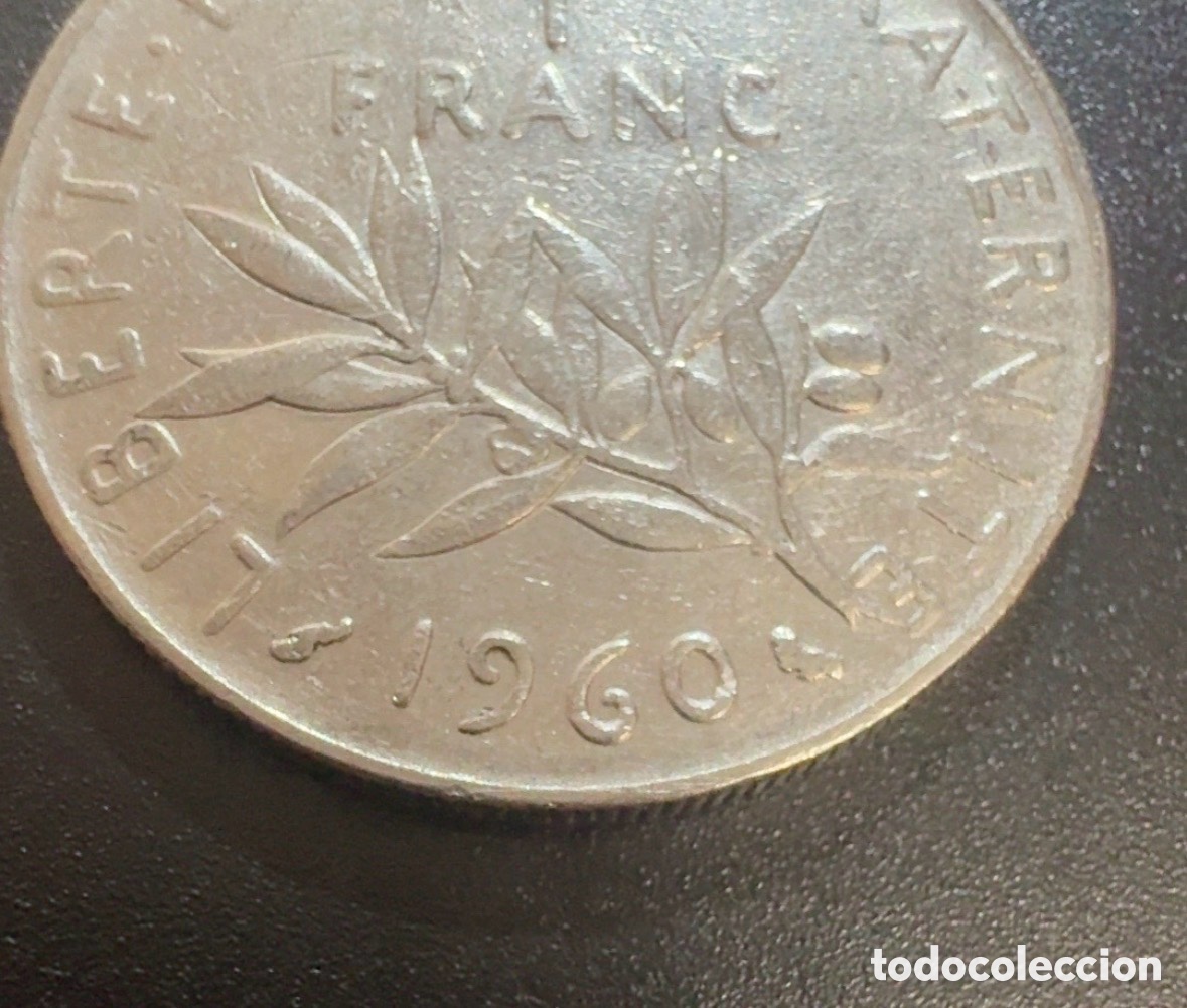 Monedas antiguas de Europa: Moneda antigua Franc - Foto 3