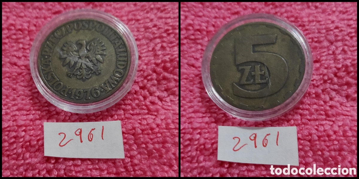 Monedas antiguas de Europa: 5 zloty polaco a&ntilde;o 1976