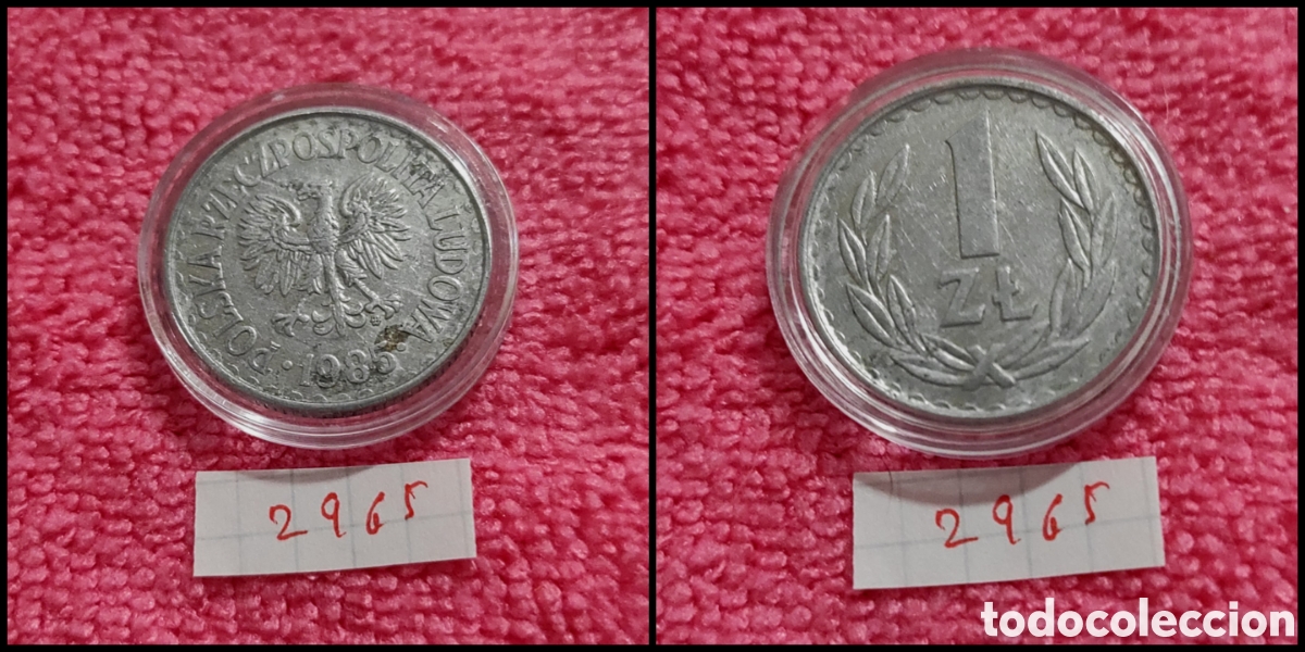 Monedas antiguas de Europa: 1 zloty de Polonia a&ntilde;o 1985