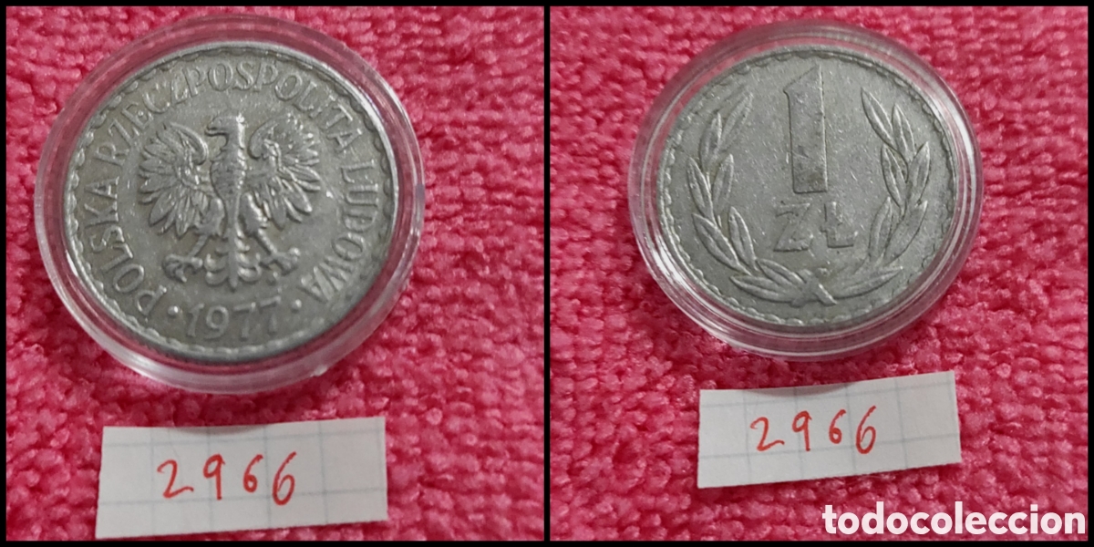 Monedas antiguas de Europa: 1 zloty polaco a&ntilde;o 1977