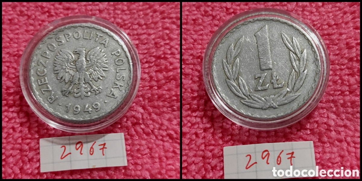 Monedas antiguas de Europa: 1 zloty polaco a&ntilde;o 1949