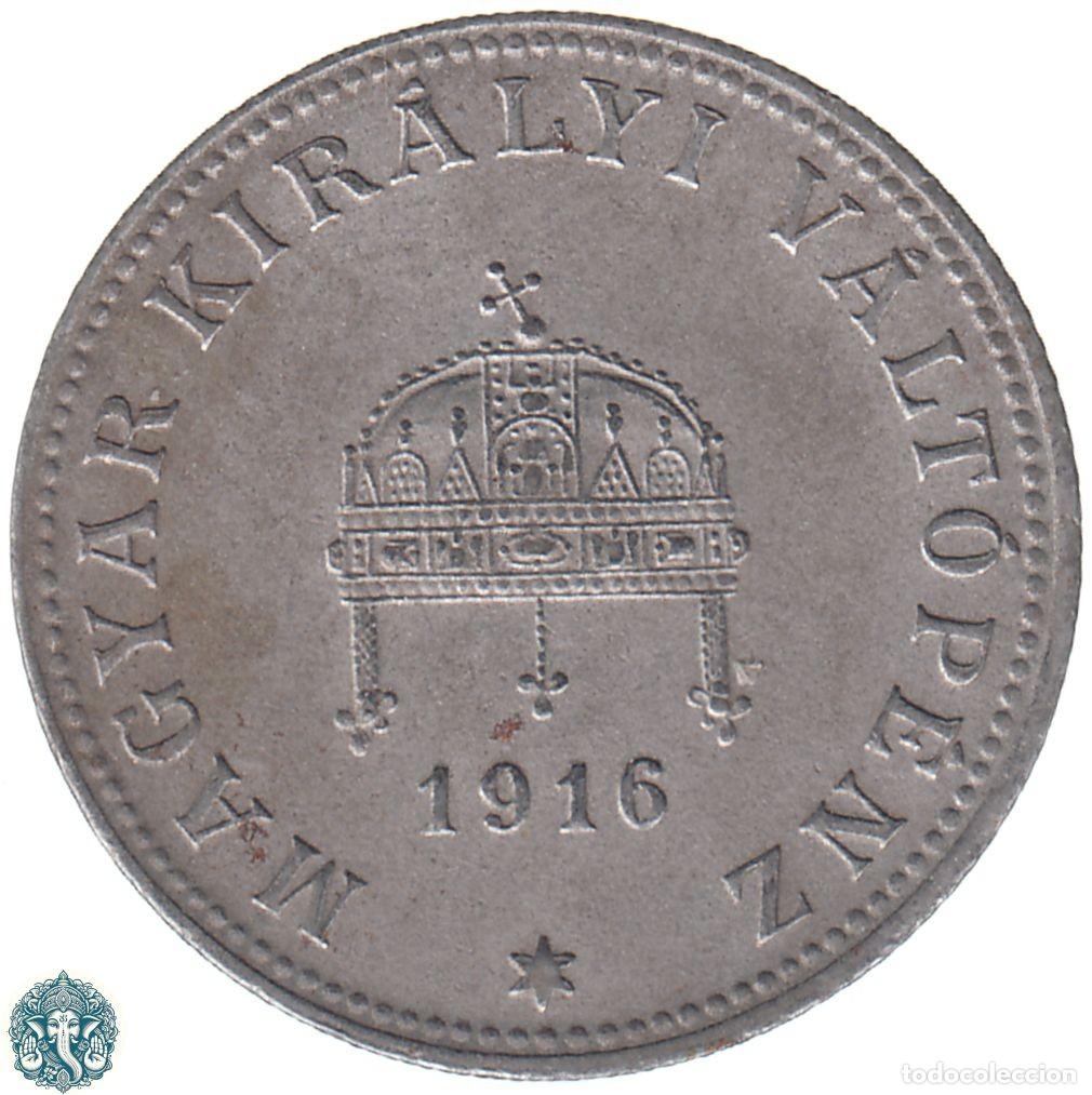 Monedas antiguas de Europa: HUNGR&Iacute;A 20 Filler 1916 Carlos IV KM#498