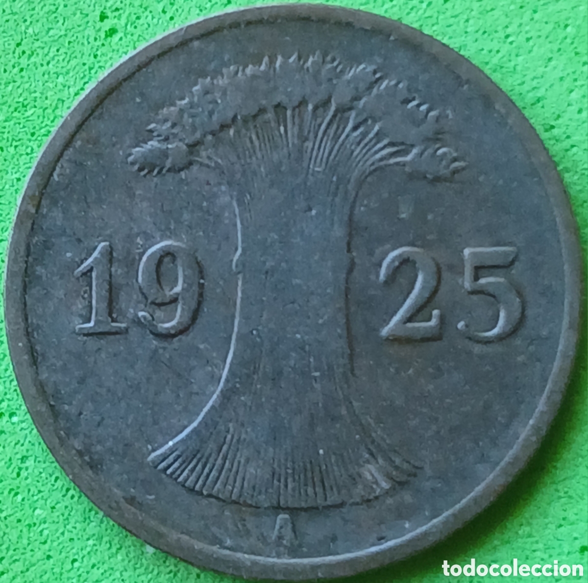 Monedas antiguas de Europa: Alemania Rep&uacute;blica de Weimar 1 reichspfennig 1925 A km#37