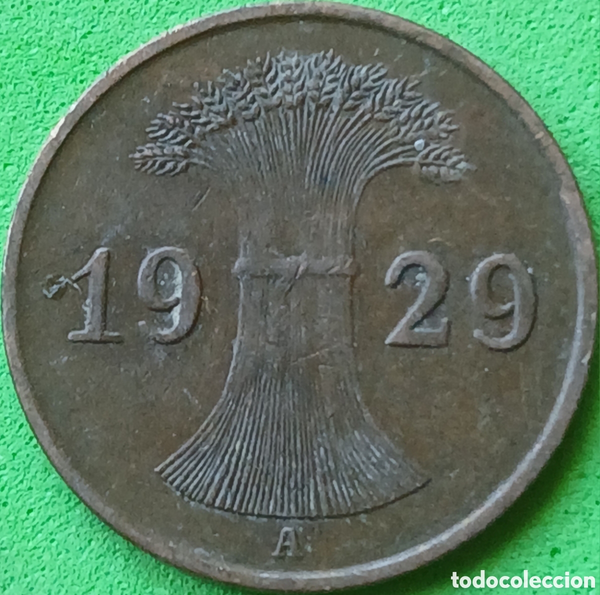 Monedas antiguas de Europa: Alemania Rep&uacute;blica de Weimar 1 reichspfennig 1929 A km#37