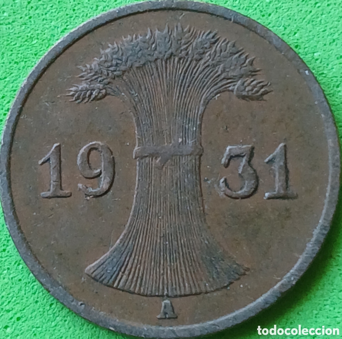 Monedas antiguas de Europa: Alemania Rep&uacute;blica de Weimar 1 reichspfennig 1931 A km#37