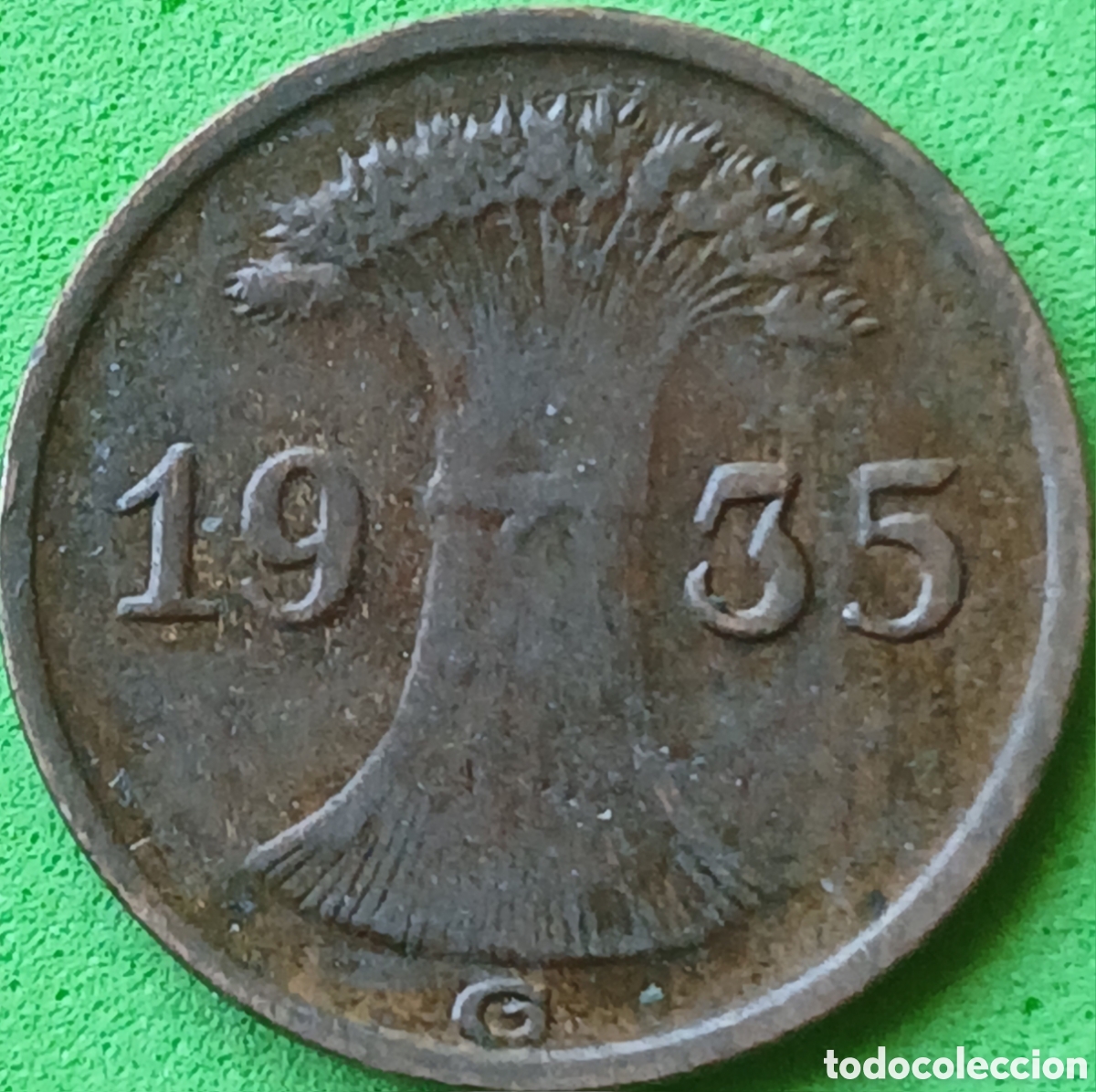 Monedas antiguas de Europa: Alemania Rep&uacute;blica de Weimar 1 reichspfennig 1935 G km#37