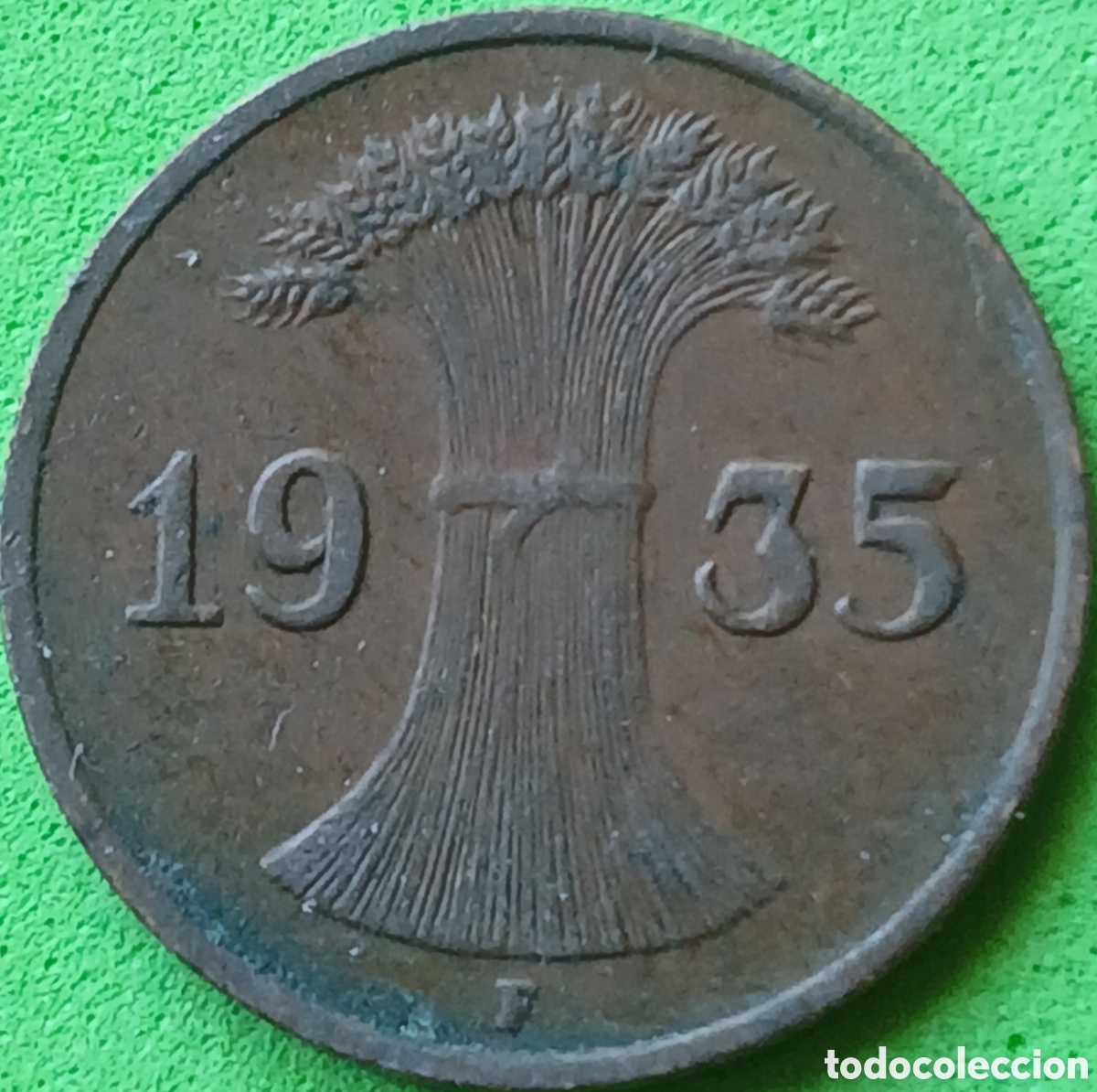 Monedas antiguas de Europa: Alemania Rep&uacute;blica de Weimar 1 reichspfennig 1935 F km#37