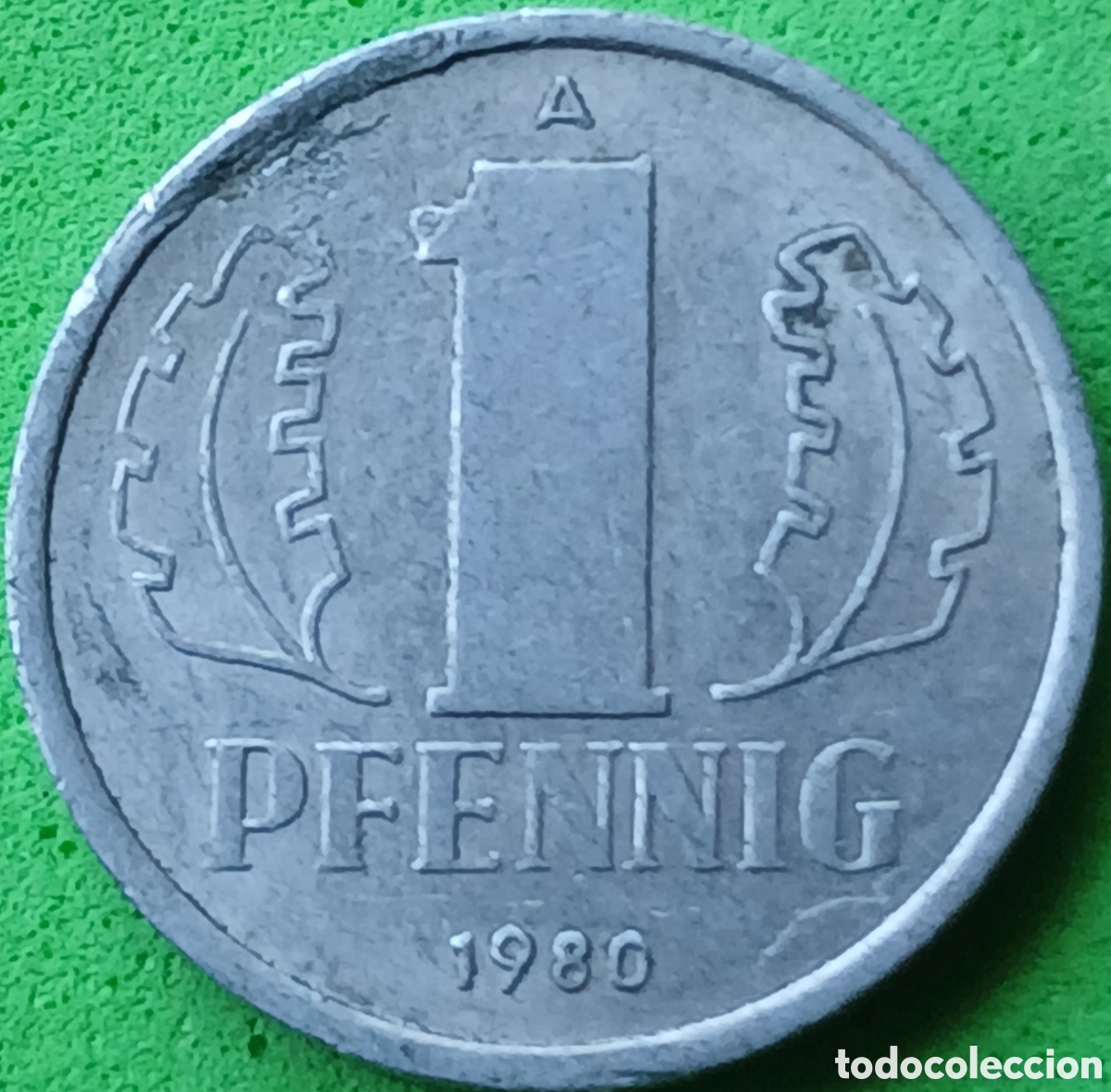 Monedas antiguas de Europa: Alemania Oriental 1 pfennig 1980 km#8.2