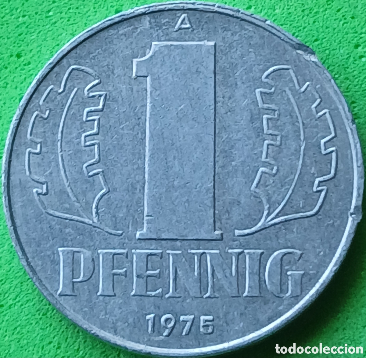 Monedas antiguas de Europa: Alemania Oriental 1 pfennig 1975 km#8.1