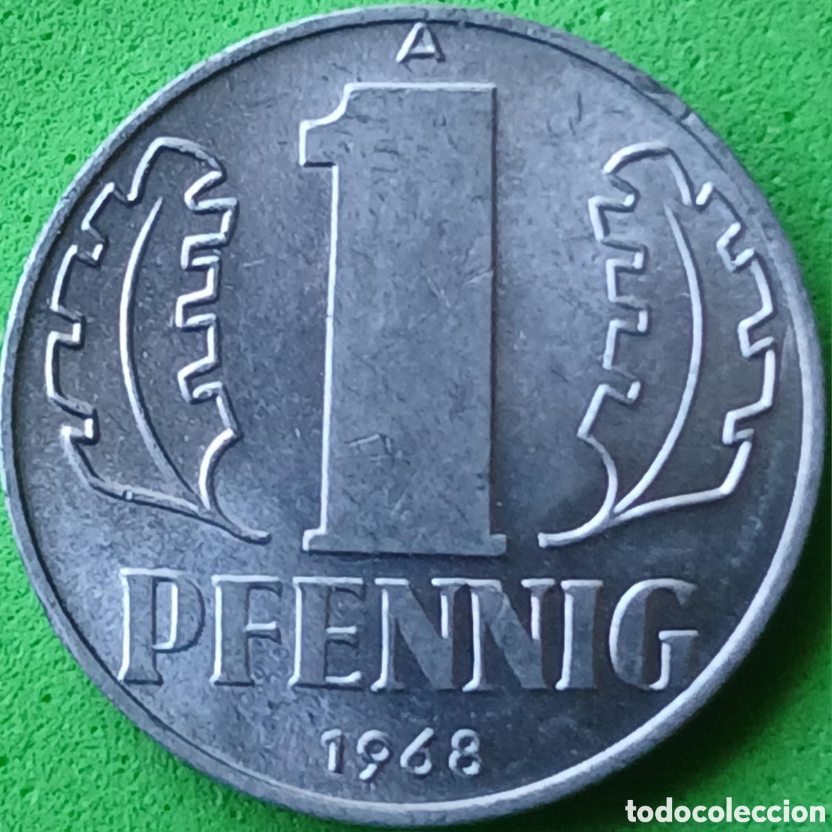 Monedas antiguas de Europa: Alemania Oriental 1 pfennig 1968 km#8.1