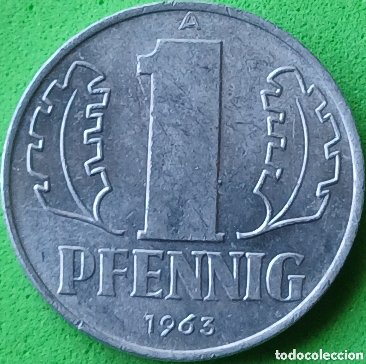 Monedas antiguas de Europa: Alemania Oriental 1 pfennig 1963 km#8.1